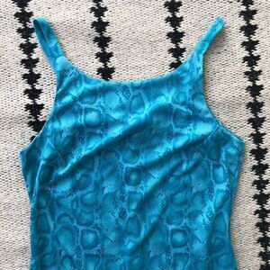 Vintage Luna Blue Snake Print Dress XS/S